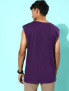 Dillinger Purple Sleeveless Graphic Oversized T-shirt