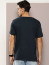 Dillinger Navy Blue Solid Regular Heney T-shirt