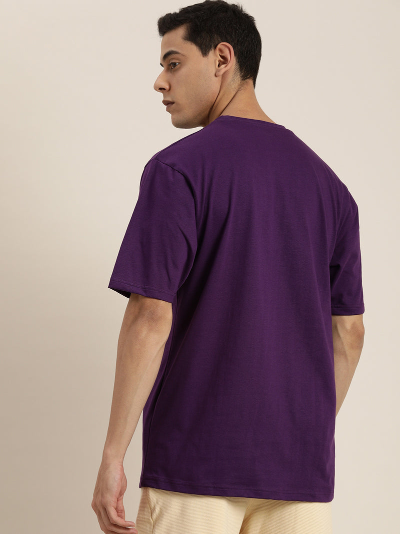 Dillinger Purple Graphic Oversized T-Shirt