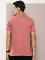 Dillinger Pink Solid Regular Snap Polo T-shirt