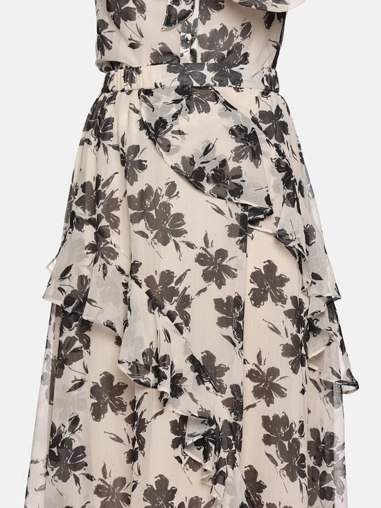 Floral Off-White Skirt-17418