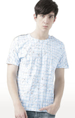 Huetrap White Mens Short Sleeve Graphic Printed Tshirt-HT17MKGRAWHT00774