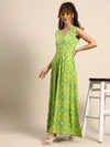 Women Solid Standard Lime Green Jumpsuits & Sets