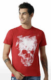 Huetrap Red Mens Short Sleeve Graphic Printed Tshirt-HT15MKGRARED00104