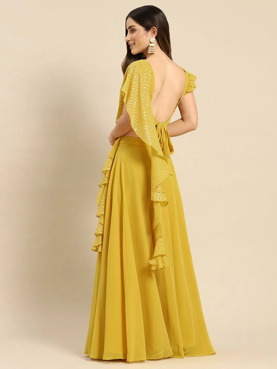 Women Solid Standard Yellow Jumpsuits & Sets