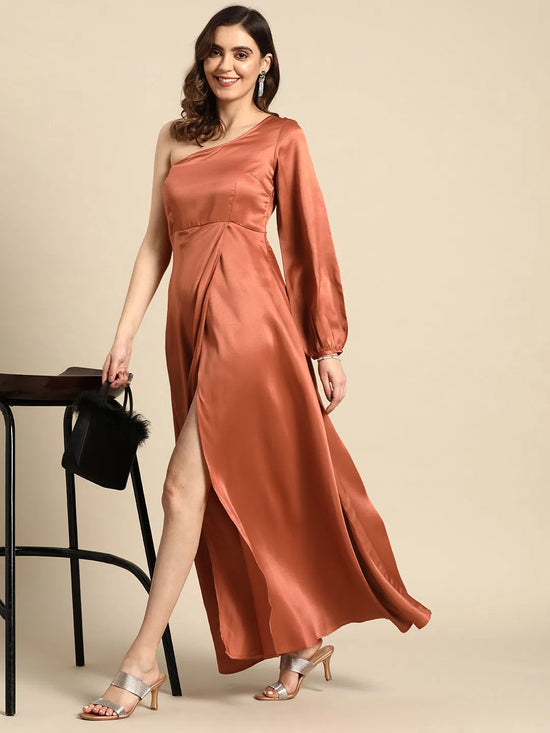 One Shoulder Over Lap Maxi Dress-Tc0522Jru-S