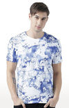 Huetrap White Mens Short Sleeve Graphic Printed Tshirt-HT17MKGRAWHT00773