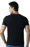 Huetrap Black Mens Short Sleeve Graphic Printed Tshirt-HT13MKGRABLK00381