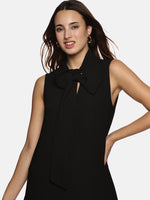 Black Tiered Sleeveless Dress-17429