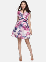 Floral Multicolor Tiered Dress-17404