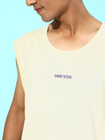 Dillinger Off White Sleeveless Graphic Oversized T-shirt