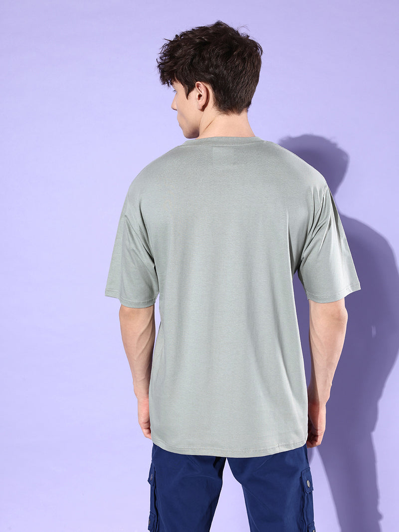 Dillinger Grey Graphic Oversized T-Shirt