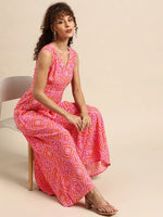 Women Solid Standard Pink Jumpsuits & Sets