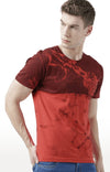 Huetrap Red Mens Short Sleeve Graphic Printed Tshirt-HT17MKGRARED00995