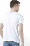 Huetrap White Mens Short Sleeve Graphic Printed Tshirt-HT17MKGRAWHT00683