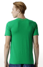 Huetrap Green Mens Short Sleeve Graphic Printed Tshirt-HT17MKGRAGRE00329