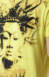 Huetrap Yellow Mens Short Sleeve Graphic Printed Tshirt-HT16MKGRAYLW00279