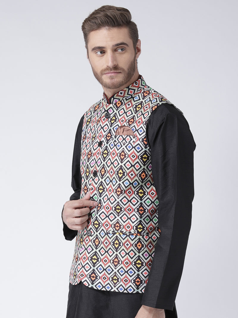 Hangup Men Standard Printed Men's Indian Wear-60APrintedNehru