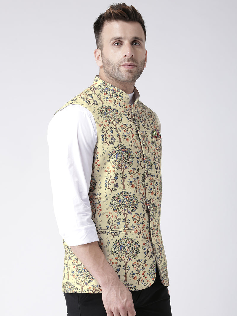 Hangup Men Standard Printed Men's Indian Wear-64APrintedNehru