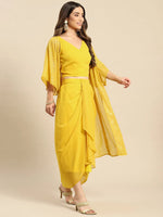 Women Solid Standard Yellow Jumpsuits & Sets