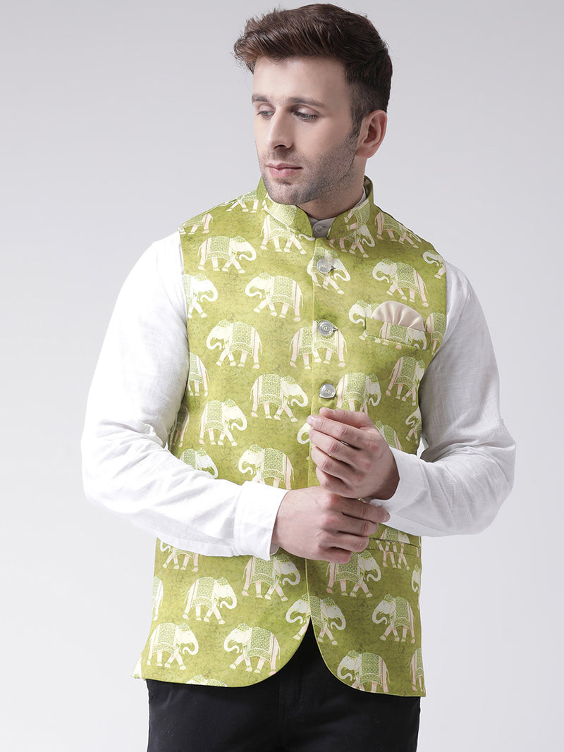 Hangup Men Standard Printed Men's Indian Wear-68APrintedNehru