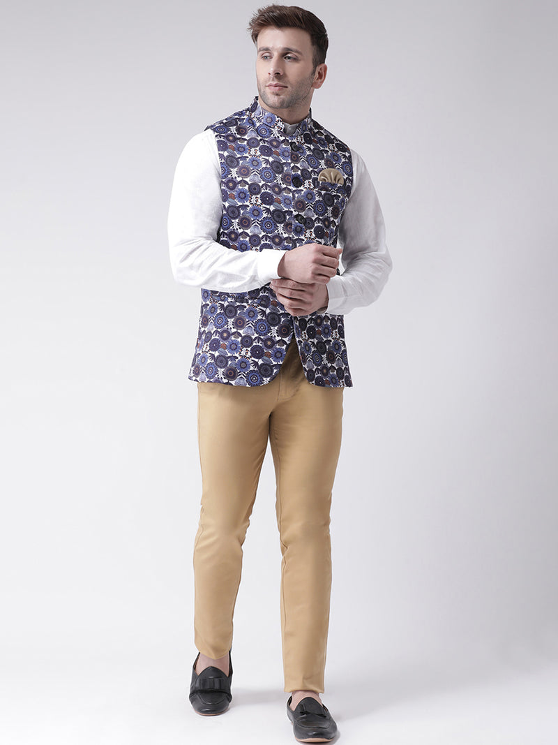 Hangup Men Standard Printed Men's Indian Wear-69APrintedNehru