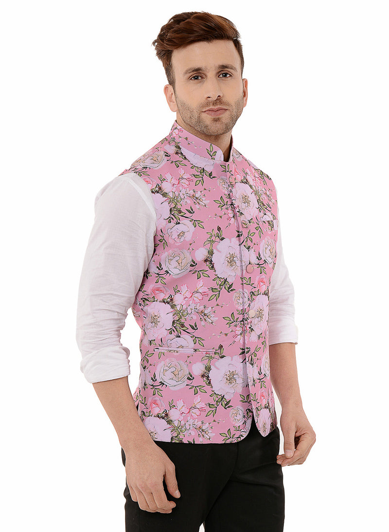 Hangup Men Standard Printed Men's Indian Wear-6APrintedNehru