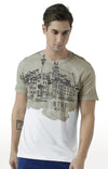 Huetrap White Mens Short Sleeve Graphic Printed Tshirt-HT17MKGRAWHT01071