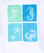 Cotton Jersey Vibrant Aquatic Animals Print Men's T-Shirt