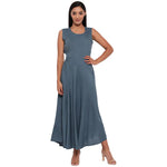 Aawari Rayon Plain Gown For Girls and Women Grey-AM086-Grey