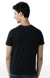 Huetrap Black Mens Short Sleeve Graphic Printed Tshirt-HT14MKGRABLK00164