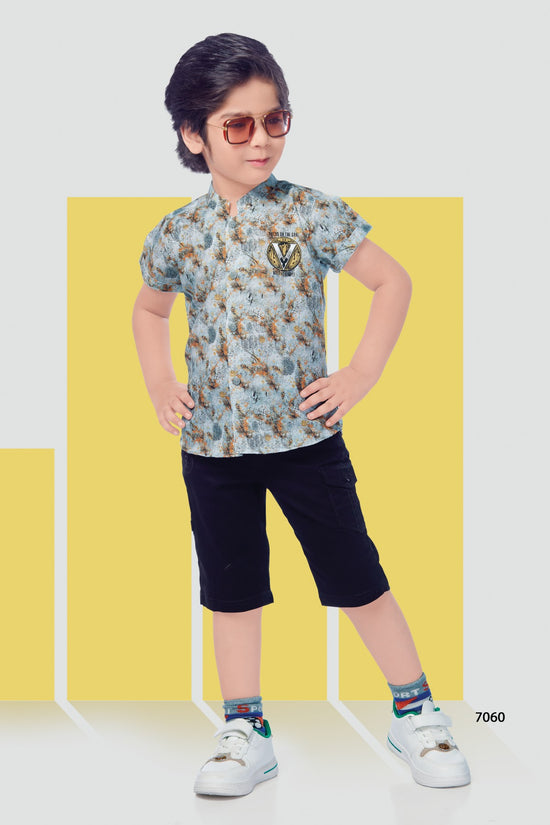 Charles Printed Multi Color Boys Wear Set