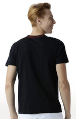 Huetrap Black Mens Short Sleeve Graphic Printed Tshirt-HT15MKGRABLK00097