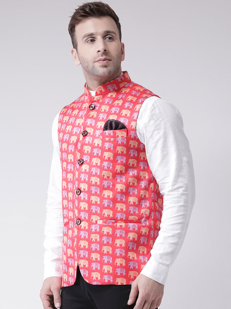 Hangup Men Standard Printed Men's Indian Wear-74APrintedNehru