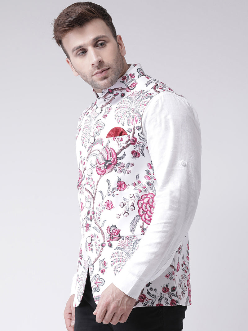 Hangup Men Standard Printed Men's Indian Wear-76APrintedNehru