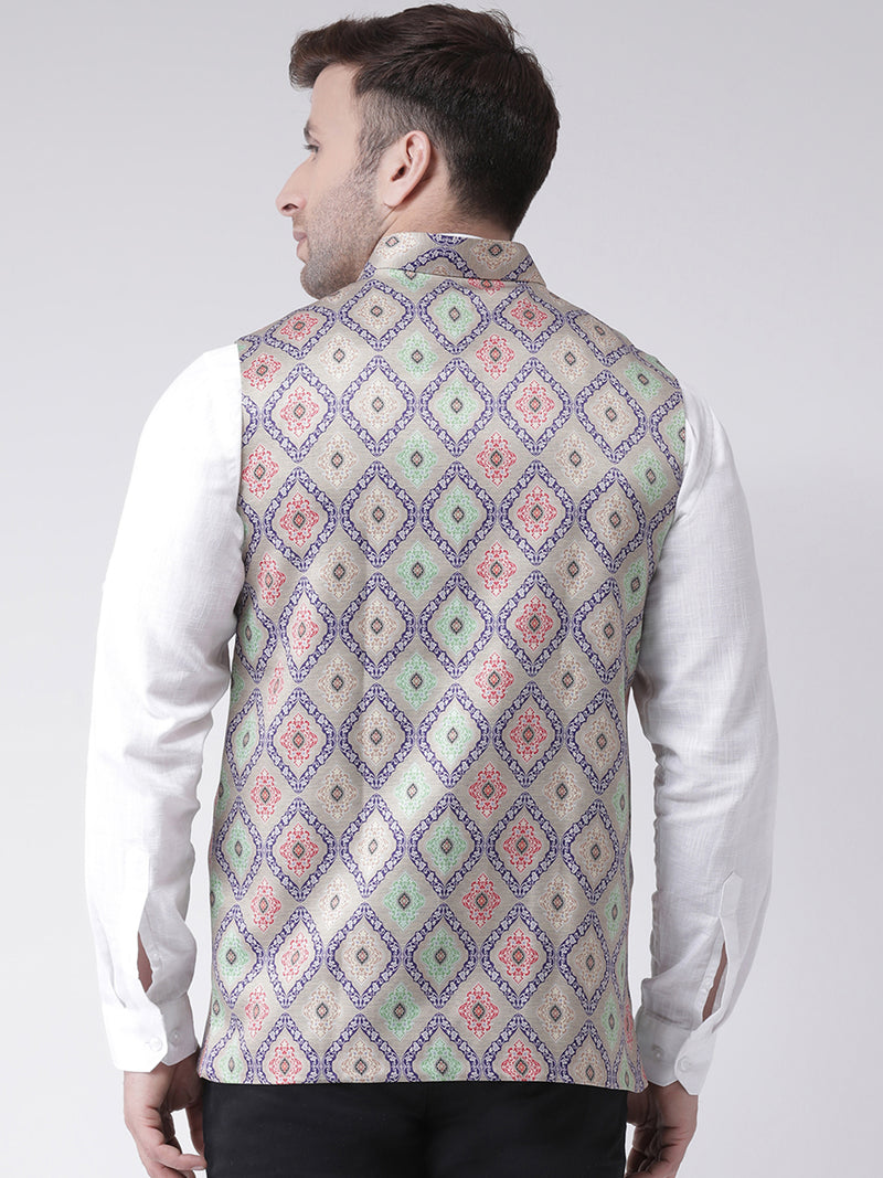 Hangup Men Standard Printed Men's Indian Wear-78APrintedNehru