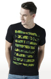 Huetrap Black Mens Short Sleeve Graphic Printed Tshirt-HT17MKGRABLK00764