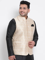 Hangup Men Standard Solid Men's Indian Wear-84A_Jacquard_Nehru1