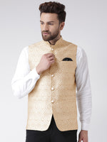 Hangup Men Standard Solid Men's Indian Wear-84AJacquardNehru