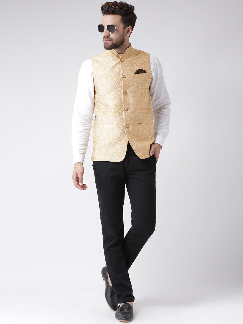 Hangup Men Standard Solid Men's Indian Wear-86AJacquardNehru