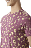 Huetrap Maroon Mens Short Sleeve Graphic Printed Tshirt-HT15MKGRAPLU00068