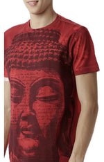 Huetrap Red Mens Short Sleeve Graphic Printed Tshirt-HT16MKGRARED00372