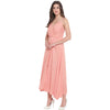 Aawari Rayon Front Open Gown For Girls and Women Peach-AM097-Peach