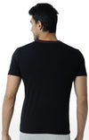 Huetrap Black Mens Short Sleeve Graphic Printed Tshirt-HT13MKGRABLK00211