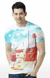 Huetrap White Mens Short Sleeve Graphic Printed Tshirt-HT15MKGRAWHT00143