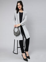 Women Solid Grey Shrug-926-Grey