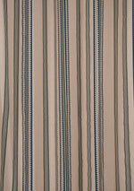 Roman Stripes 100% cotton geometric curtain for bed room - Room darkening - Pepper Green and Night Blue - Pack of 1-230823138