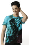 Huetrap Blue Mens Short Sleeve Graphic Printed Tshirt-HT15MKGRATQB00038