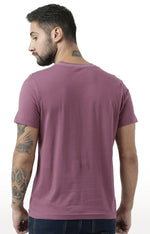 Huetrap Maroon Mens Short Sleeve Graphic Printed Tshirt-HT18MKGRAPLU00269