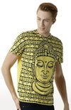 Huetrap Yellow Mens Short Sleeve Graphic Printed Tshirt-HT16MKGRAYLW00296